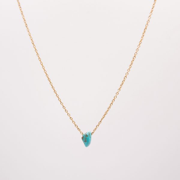 CGETb • goldfilled collier met blauwe Turkoois